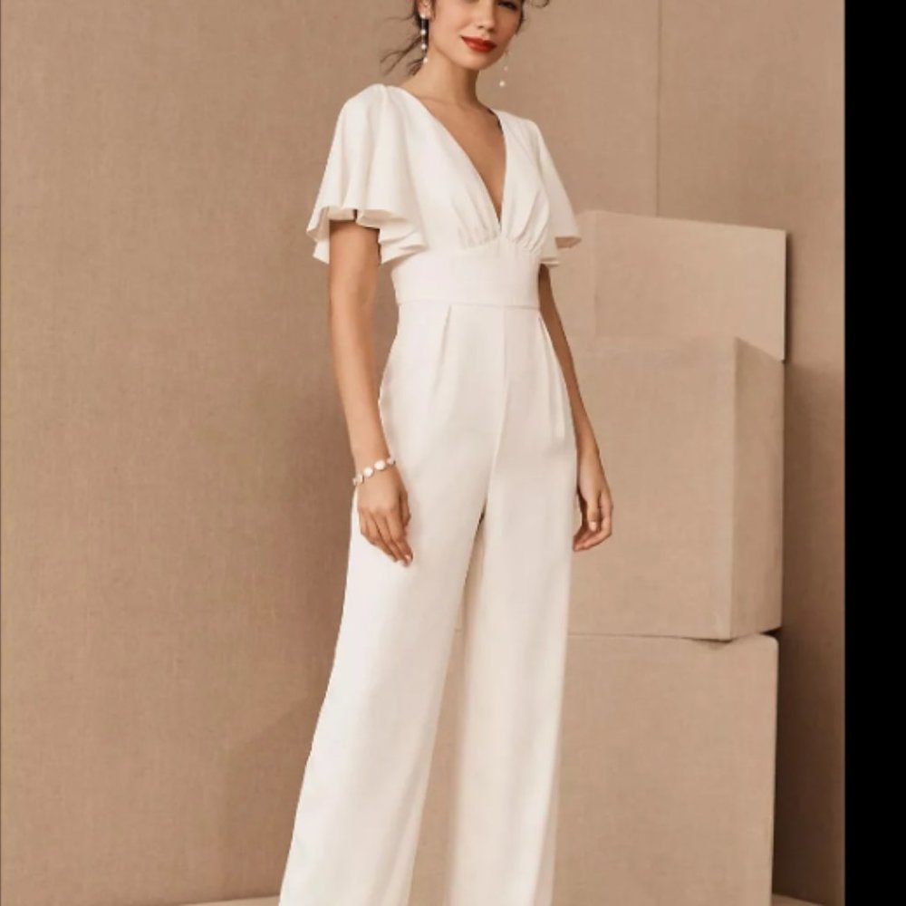 NWT BHLDN Sachin & Babi Emmie Jumpsuit | Size 8 | White | Ivory